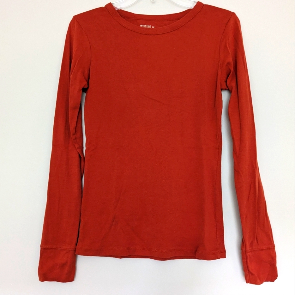 EUC Burnt Orange Mossimo Fitted Long Sleeve, WM